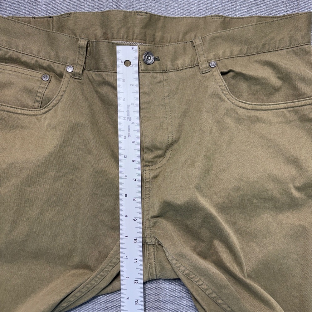 Brooks Brothers Slim Fit Khaki Tan 5-Pocket Stretch Pants Mens 38x30 - Picture 7 of 13